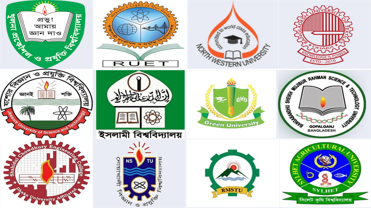 ruet kuet butex gub sau nwu just rmstu scec Bsmrstu, iu nstu University Logo