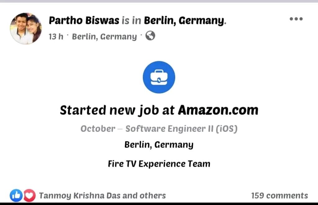 Partho Biswas Amazon 